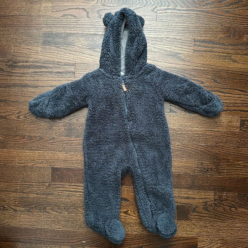 Baby hooded sherpa jumpsuit